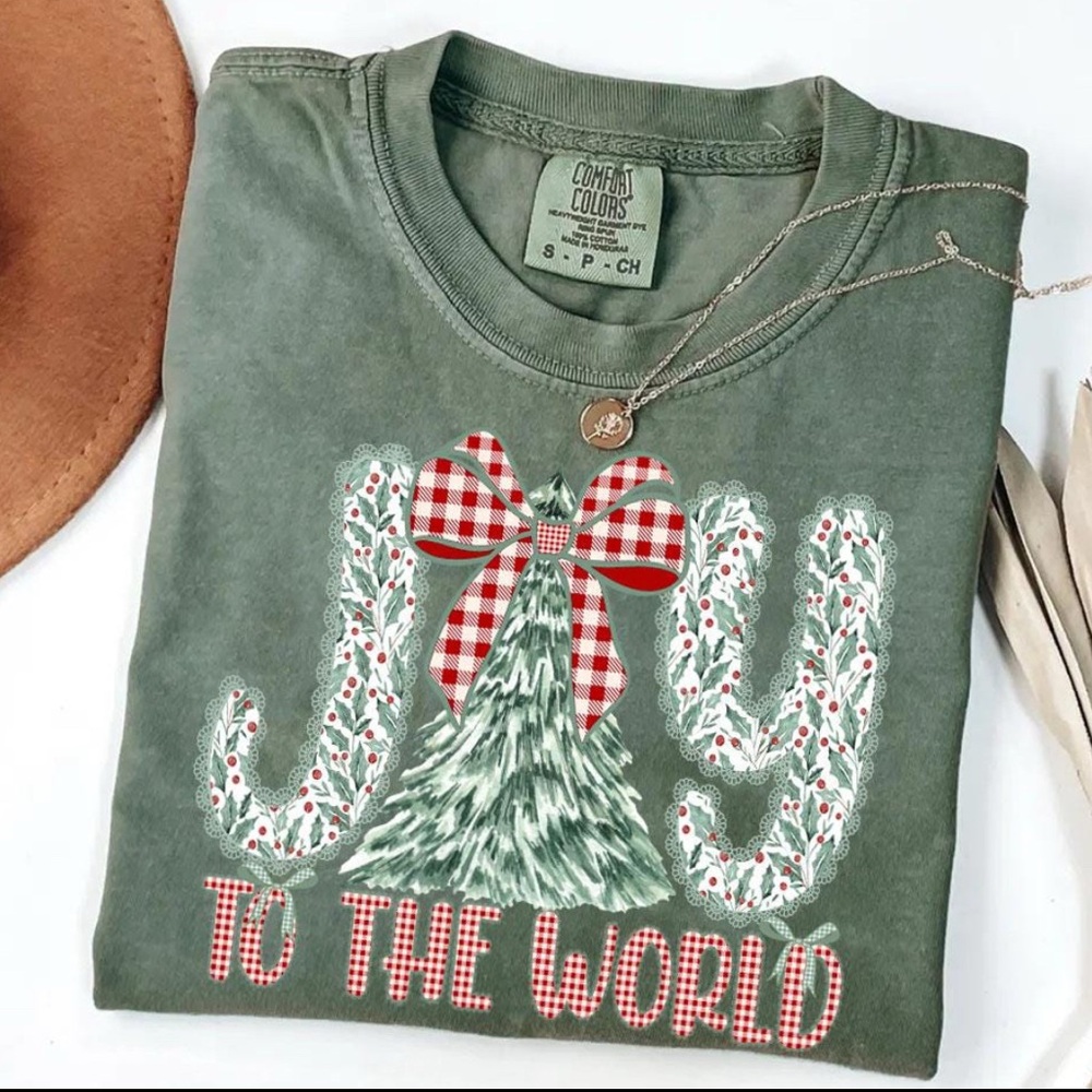 Comfort Colors Joy to the World Holiday Graphic Tee